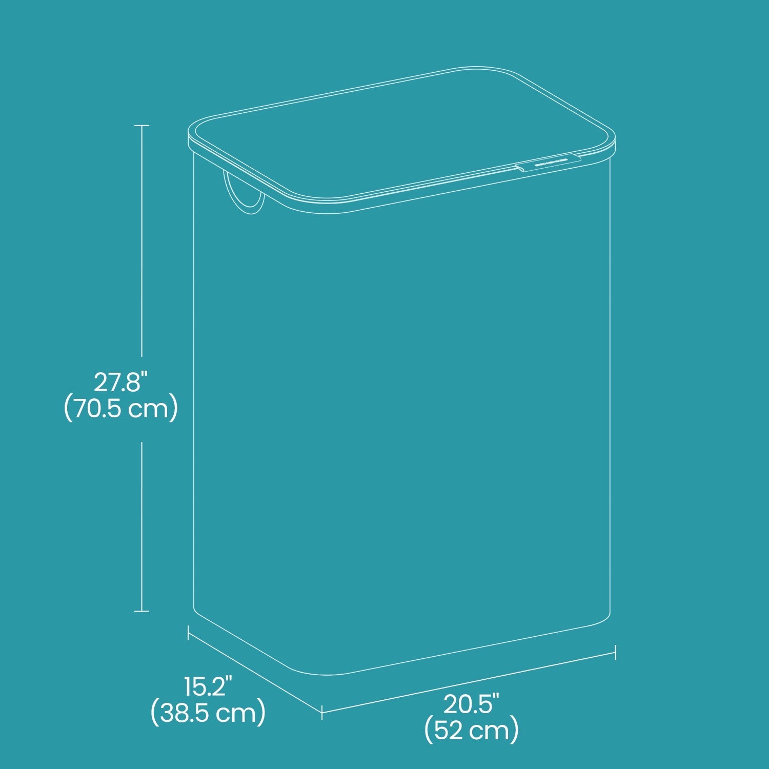 Laundry Hamper - Oxford Fabric - Ink Black - 3-Section with Lid and Removable Mesh Liner