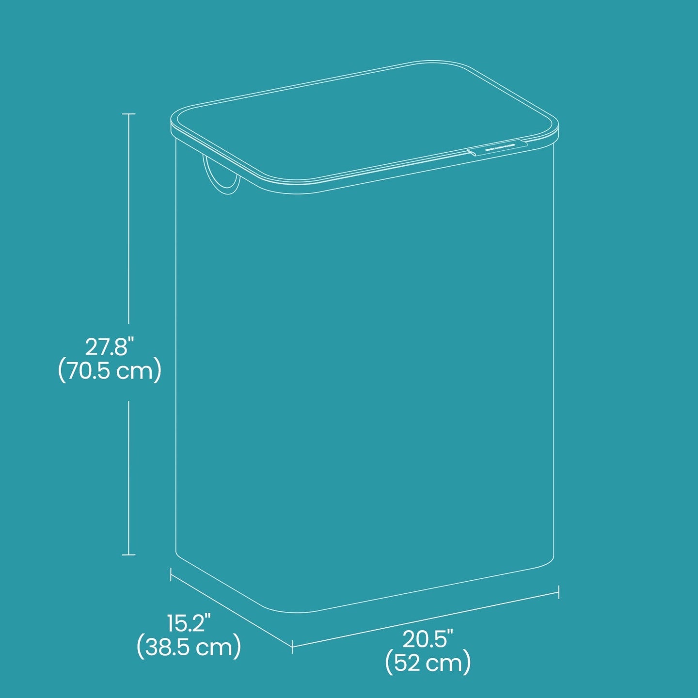 Laundry Hamper - Oxford Fabric - Ink Black - 3-Section with Lid and Removable Mesh Liner