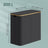 4-Compartment Clothes Hamper - Steel - Black - with Lid