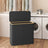 4-Compartment Clothes Hamper - Steel - Black - with Lid