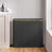 4-Compartment Clothes Hamper - Steel - Black - with Lid