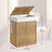 Laundry Basket - Synthetic Rattan - Natural - Foldable with Lid and Removable Liner