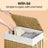 Laundry Basket - Synthetic Rattan - Natural - Foldable with Lid and Removable Liner