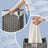 Laundry Basket - Synthetic Rattan - Natural - Foldable with Lid and Removable Liner
