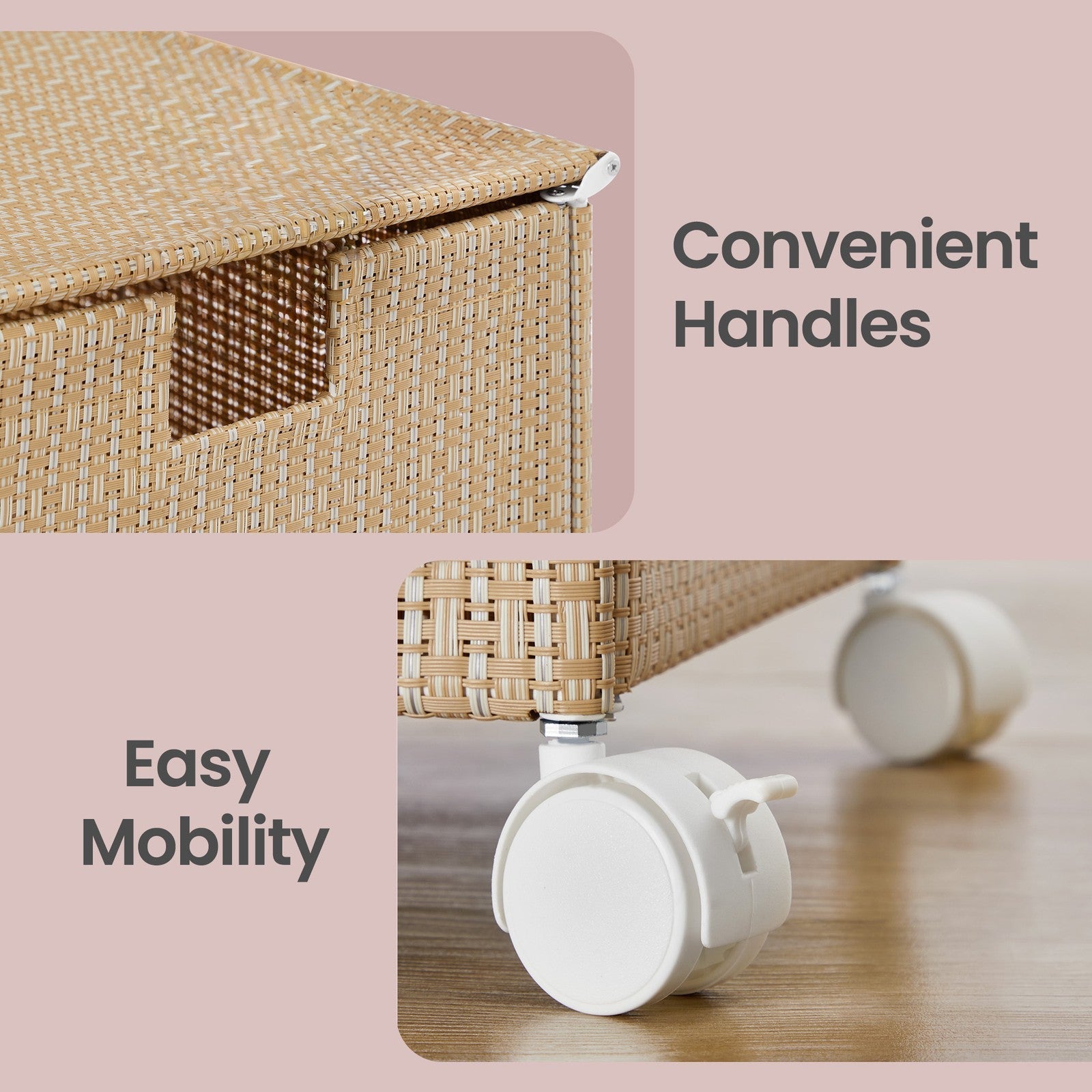 Laundry Hamper - Fabric - Natural Beige - 3-Section with Removable Liner and Lid