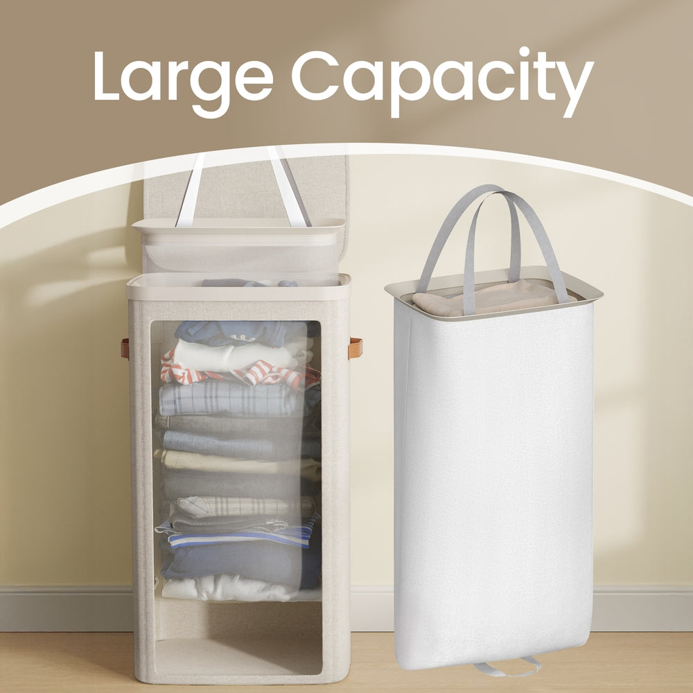 Laundry Hamper - 100L - Polyester Fabric - Removable Liner