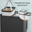 Dual-Compartment Laundry Basket - 170L - Polyester - Lid with Handles