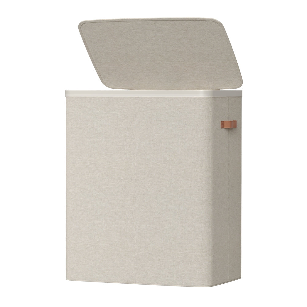 Large Laundry Hamper - 170L - Polyester Fabric - 3-Compartment Design