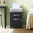 Lockable File Cabinet - Metal - Black - 2 Drawers with Wheels and Adjustable Hanging Rails