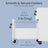 Mobile Locking Filing Cabinet - MDF and PVC - White - with 2 Drawers