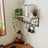 Wall-Mounted Coat Rack - Metal - Industrial Gray - With 5 Removable Hooks and Floating Shelf