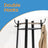 Coat Rack - Steel - Greige and Black - Free Standing Hall Tree with 3 Shelves and Hooks