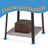 Coat Rack - Steel - Greige and Black - Free Standing Hall Tree with 3 Shelves and Hooks