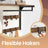 Wall-Mounted Coat Rack - Wood - Oak and White - 10 Removable Hooks with Shelf