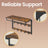 Wall-Mounted Coat Rack - Wood - Oak and White - 10 Removable Hooks with Shelf