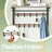 Wall-Mounted Coat Rack - Wood - Oak and White - 10 Removable Hooks with Shelf