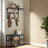 Wall-Mounted Coat Rack - Wood - Oak and White - 10 Removable Hooks with Shelf
