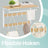 Wall-Mounted Coat Rack - Wood - Oak and White - 10 Removable Hooks with Shelf
