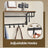 Wall-Mounted Coat Rack - Metal - Brown and Black - Includes 5 Removable Hooks and Floating Shelf