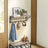 Wall-Mounted Coat Rack - Wood - Oak - 5 Removable Hooks with Floating Shelf