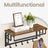 Wall-Mounted Coat Rack - Metal - Industrial Gray - With 5 Removable Hooks and Floating Shelf