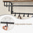 Wall-Mounted Coat Rack - Metal - Industrial Gray - With 5 Removable Hooks and Floating Shelf