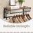 Wall-Mounted Coat Rack - Metal - Industrial Gray - With 5 Removable Hooks and Floating Shelf