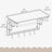 Wall-Mounted Coat Rack - Metal - Industrial Gray - With 5 Removable Hooks and Floating Shelf