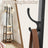 Coat Rack - Metal - Rustic Brown - Free Standing with 4 Shelves and Hooks