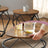 Round Coffee Table Set of 2 - Steel Frame - Removable Tabletop
