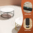 Coffee Table - Tempered Glass - White and Black - Modern Round Design