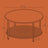 Coffee Table - Faux Marble - White and Gold - Modern Round Design