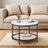 Coffee Table - Faux Marble - Round
