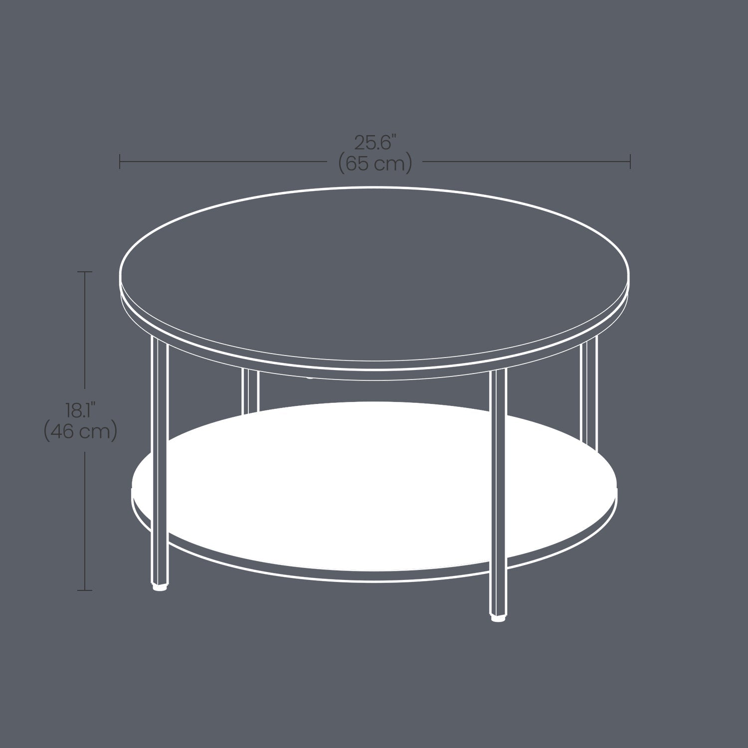 Coffee Table - Faux Marble - Round
