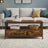 Coffee Table - Wood - Rustic Brown and Black