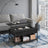 Lift-Top Coffee Table - Wood - White - Open and Hidden Storage with X-Shaped Bars