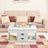 Lift Top Coffee Table - Wood - Snow White - Features Hidden Compartments and 2 Drawers