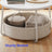 Round Coffee Table - Metal - Matte White