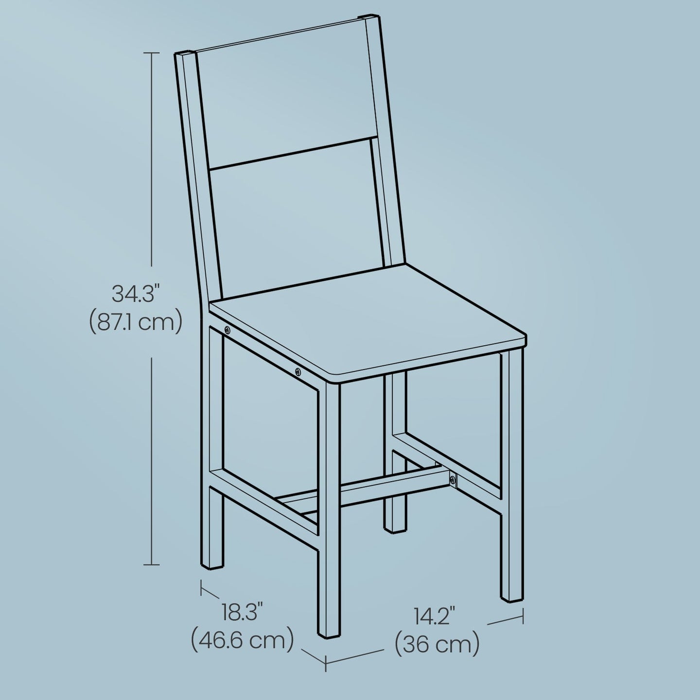 Dining Chairs Set of 2 - Steel - Industrial