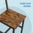 Set of 2 Dining Chairs - Steel - Rustic Brown and Black - Ergonomic Design