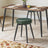 Set of 2 Kitchen Stools - Synthetic Leather - Green - Upholstered Padded Seat