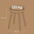 Set of 2 Dining Stools - Synthetic Leather - Brown - Padded Seat