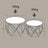 Round Coffee Table Set - Steel - Modern