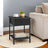 Nightstand - Steel Frame - Hazelnut Brown and Black - Drawer and Shelf