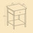 Nightstand - Steel Frame - Hazelnut Brown and Black - Drawer and Shelf