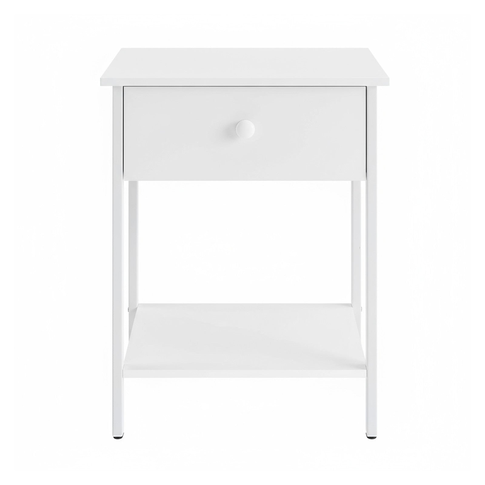 Bedside Table - Steel - Hazelnut Brown and Black