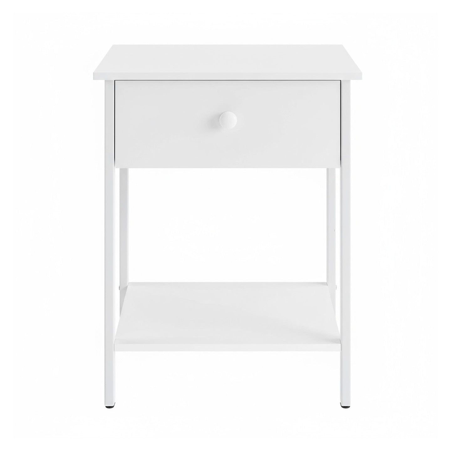 Bedside Table - Steel - Hazelnut Brown and Black