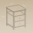 Bedside Table - Wood - Rustic Brown and Black - Open Shelf and 2 Drawers