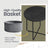 Round Side Table - Wood - Ebony Black