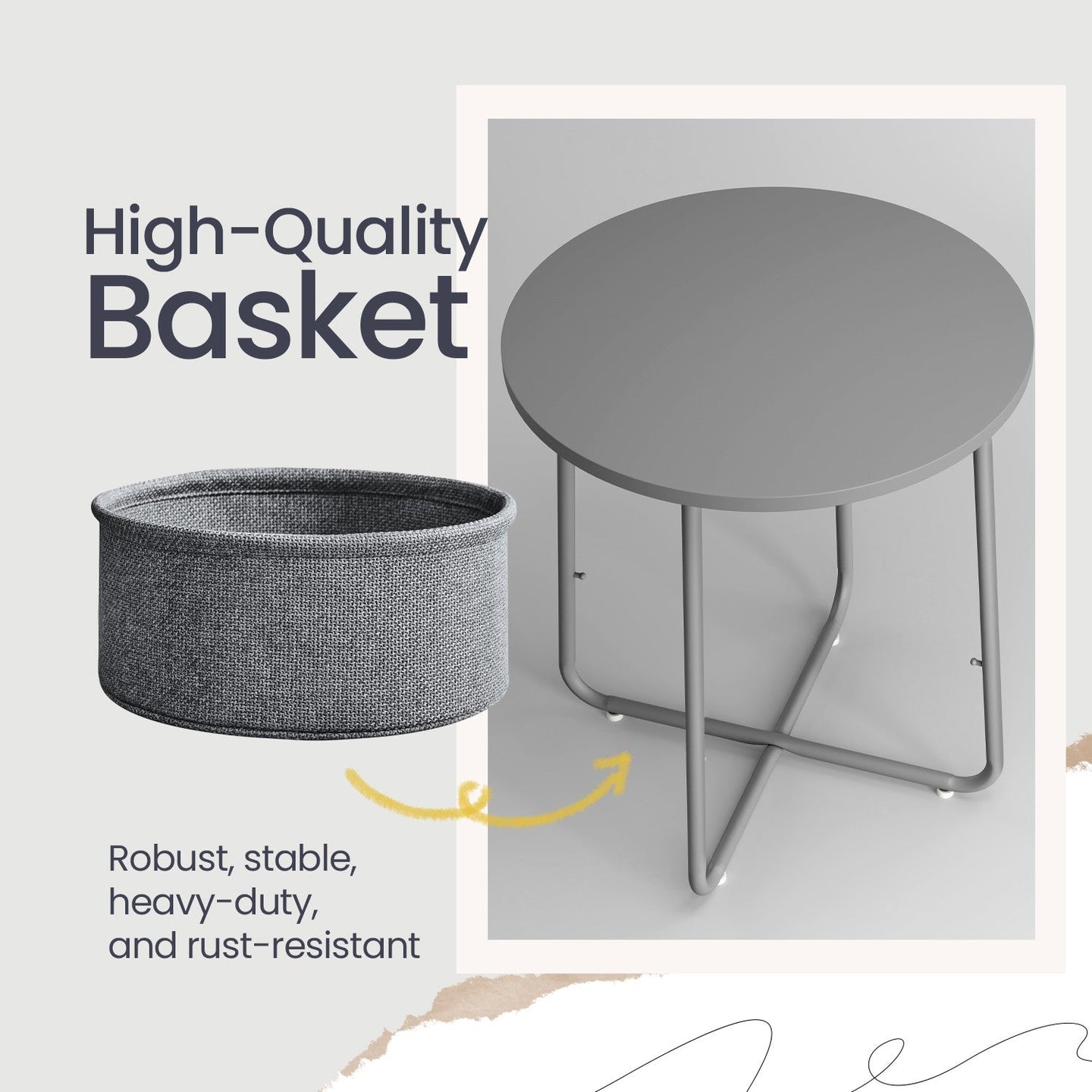 Round Side Table - Wood - Ebony Black